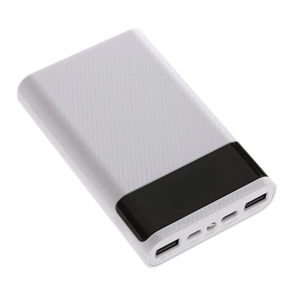 Новый DIY 4x18650 чехол мобильный телефон аккумулятор 15000 мАч с двойным USB Type C Micro без