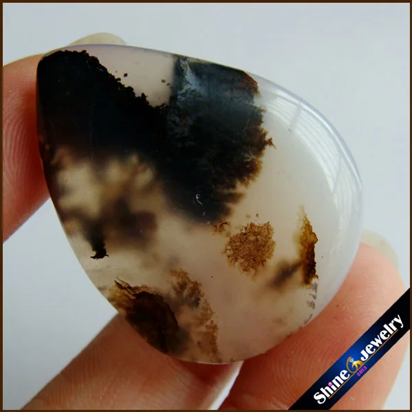 Модное женское мужское ожерелье кулон из натуральной Ботсваны дендритные