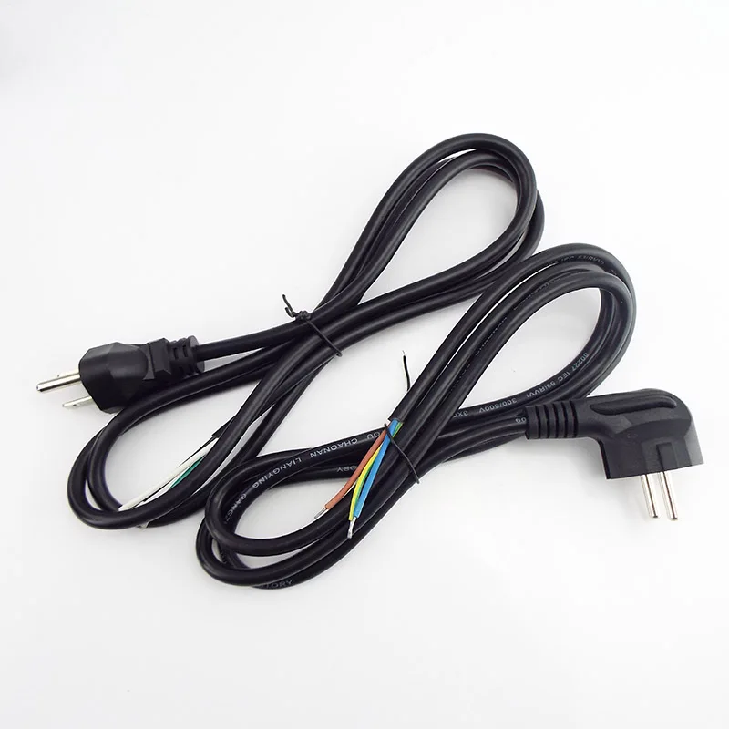 

1.5m EU Plug Power Cable Open End Rewired Cable Laptop Power Supply Extension Cord For Electric Fan Vacuum Dishwashers U26