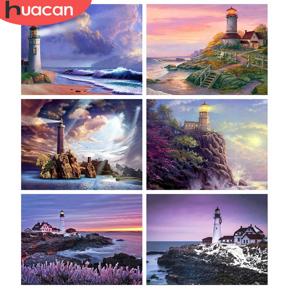 Алмазная 5d картина HUACAN Набор для вышивки крестиком с мотивом Морского Пейзажа
