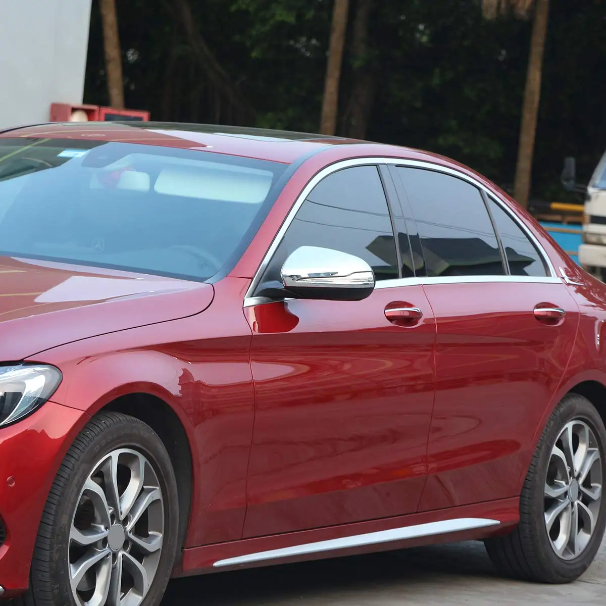 Левая накладка на зеркало заднего вида для Mercedes Benz C w205 E W213 GLC X253 S Class w222|Зеркала и