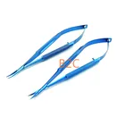 Иглодержатель для офтальмологических инструментов, лапароскопический зажим, 14 см, Титан Ножницы для роговицы, инструменты для микрохирургии