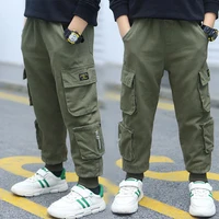 spring and autumn boys trousers 2021 new childrens casual overalls big kids korean version of fashionable trousers 4 14 years