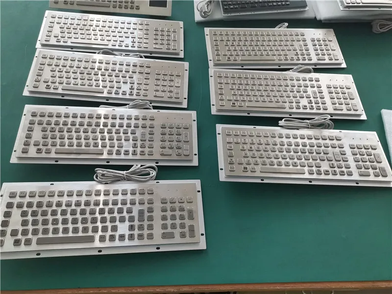 DAVO IP65 Rear Panel Mounting Industrial Keyboards Metal Kiosk Full Size Keyboard With Numeric Keypad