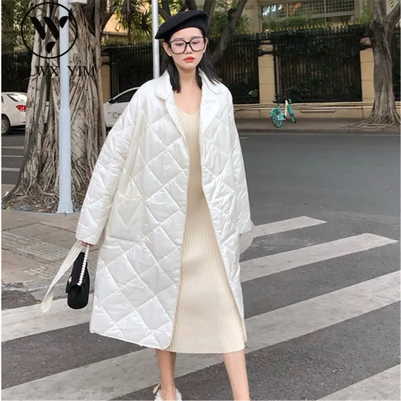 Женская зимняя куртка свободное хлопковое пальто большого размера тонкая