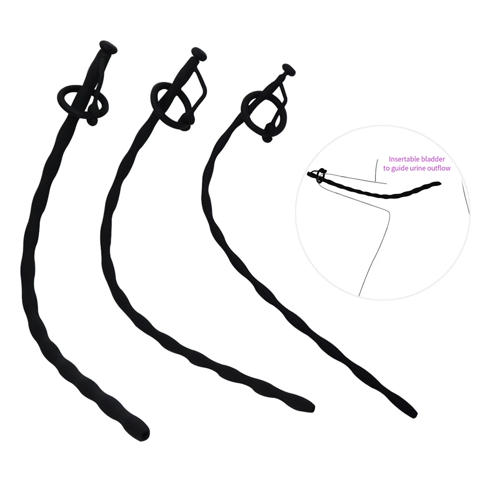 Силиконовый катетер для уретры мужской головной убор пениса бриллиантовое