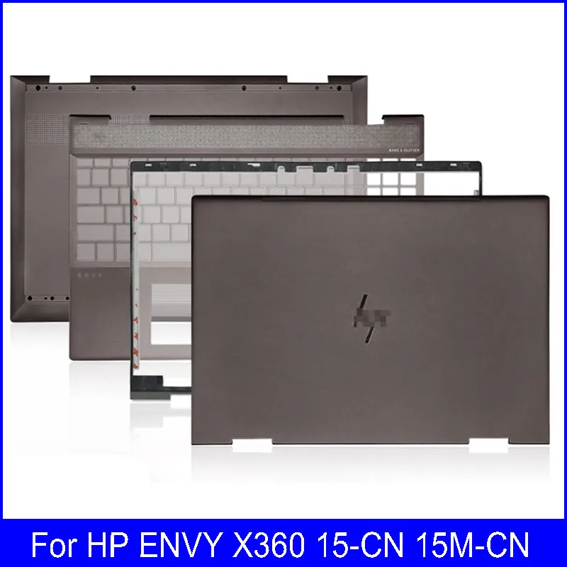 

Новинка, задняя крышка ЖК-дисплея для HP ENVY X360 15-CN 15-AG, внешняя передняя панель, подставка для рук, нижняя часть ключа США, внешняя часть, 15,6 дюйма, коричневая