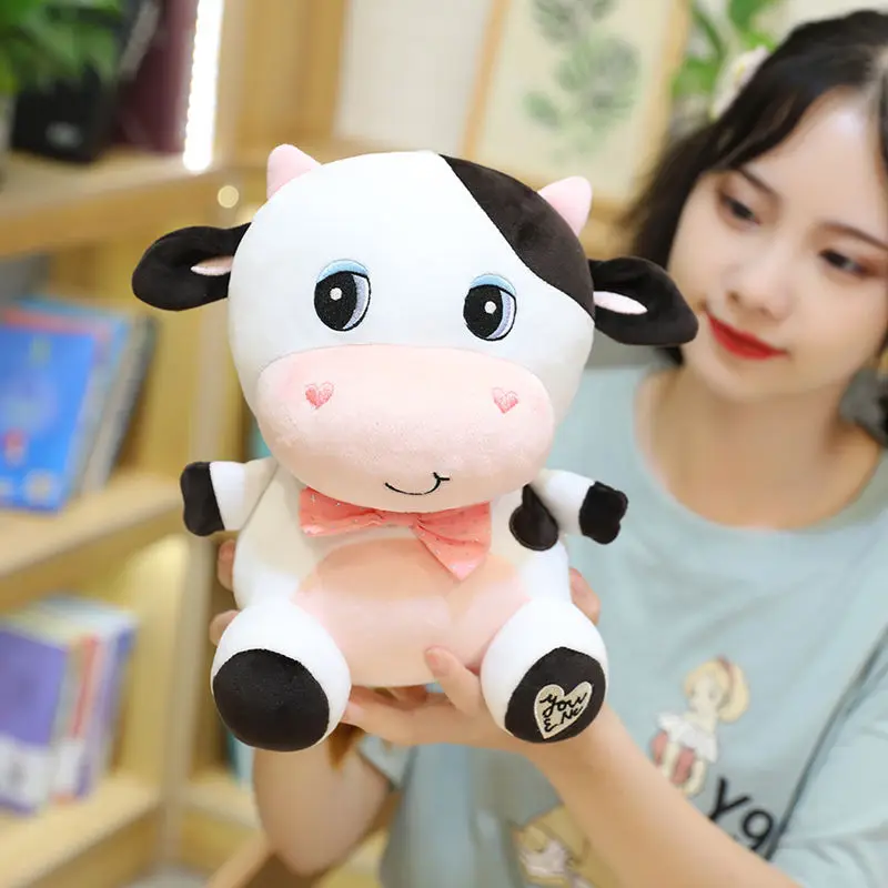 

22cm Cute Plush Cattle Toys Stuffed Animal Soft Cow Plush juguetes For Kids Girls Car Home Decor Christmas Wedding Birthday Gift