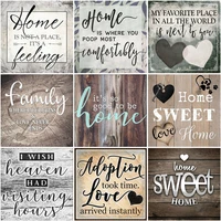 5d diy diamond painting home sweet text full round drill square diamond embroidery cartoon art kit hobbies and crafts home decor