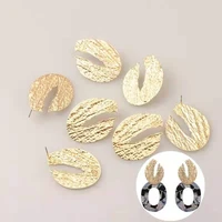 zinc alloy golden geometric exaggerated base earrings connectors linkers 6pcslot for diy fashion earrings jewelry accessories