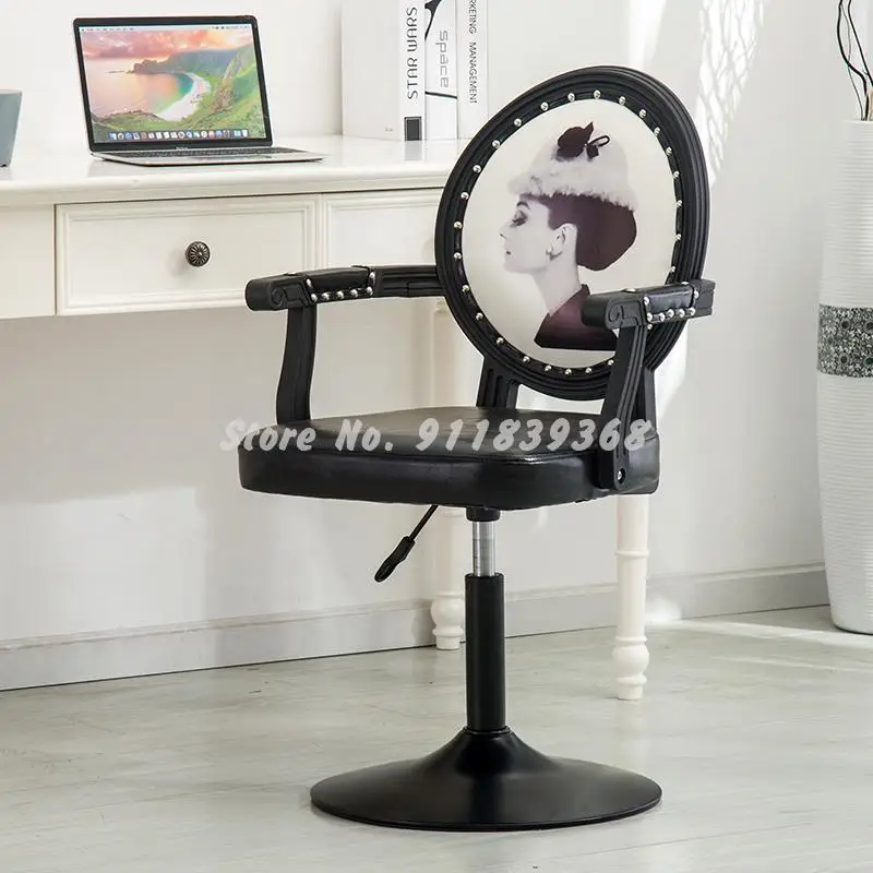 Европейский барный стул вращающийся подъемный для маникюра красоты с высокой