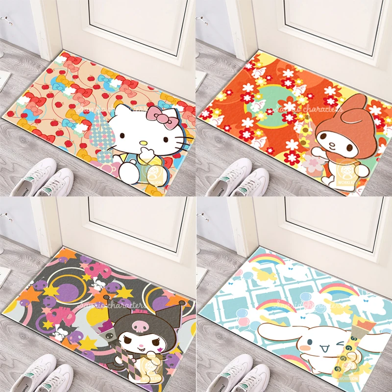

Sanrio My Melody Kuromi HelloKitty Mymelody Cinnamoroll Anime Carpet Cartoon Thick Non-slip Absorbent Bedroom Carpet Floor Mat