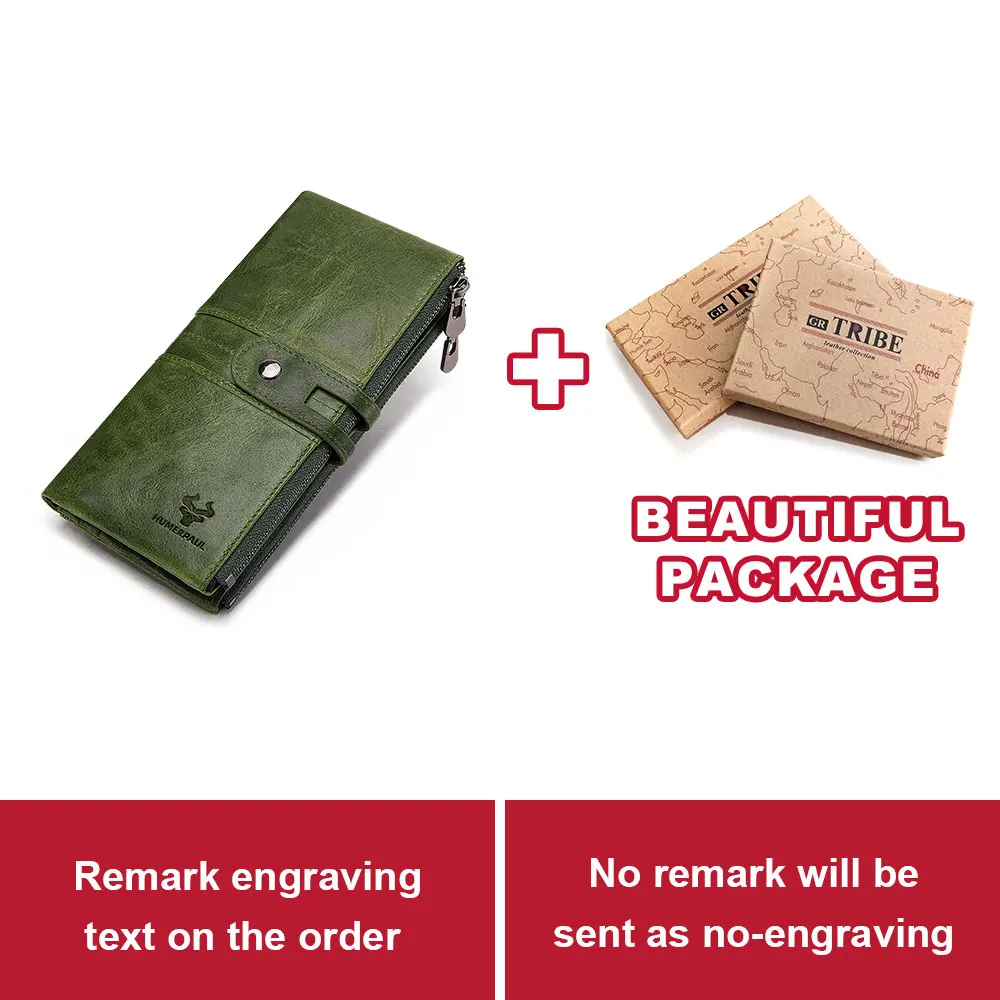 Green L BOX Женский кошелек из натуральной кожи с бесплатной гравировкой, кошелек для монет, женский длинный удобный держатель для карт, клатч красного цвета - Цвет: Green L BOX