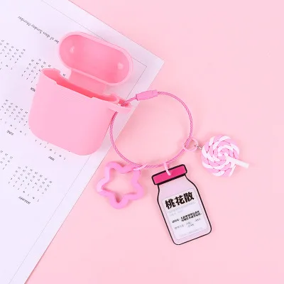 no Airpods Модный акриловый брелок Аниме Минни Микки автомобильный брелок с кольцом брелок для женщин сумка подвеска Подвески Аксессуары - Цвет: no Airpods