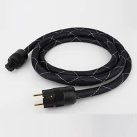 hifi audio 8n copper schuko power cable gold plated eur power plug cable hifi power cord cable for dvd cd amp
