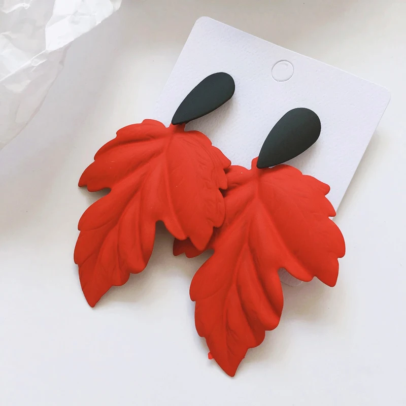 Серьги Ztech Boho в этническом стиле, большие красные подвески, серьги ручной работы с большими бусинами, массивные серьги, вечерние Висячие висячие серьги, рождественский подарок - Окраска металла: E2004