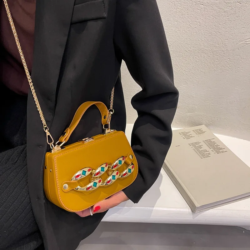 

Female bag new autumn one-shoulder messenger box bag chain fashion personality temperament goddess handbag for shopping