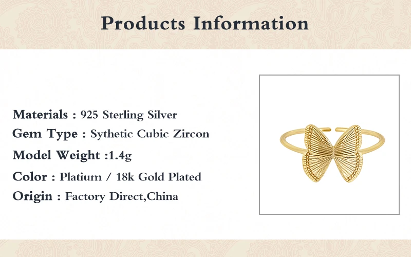 

KOJ 925 Sterling Silver Finger Rings Women 2021 Trendy Butterfly Gold Fine Jewelry Female Anillos Plata De Ley 925 Bijoux Femme