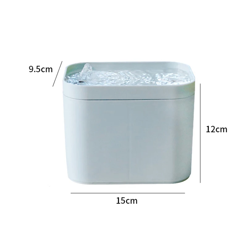 

Pet Dog Cat Automatic Water Fountain Active Carbon Filter Electric Dispenser Container For Dog Cat Drinking Feeding Bowls