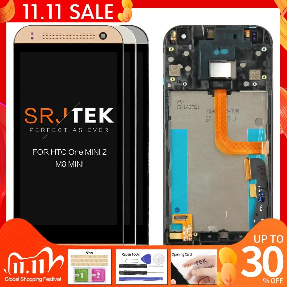 Оригинальный дисплей для HTC One Mini 2 ЖК с сенсорным экраном и дигитайзером рамкой