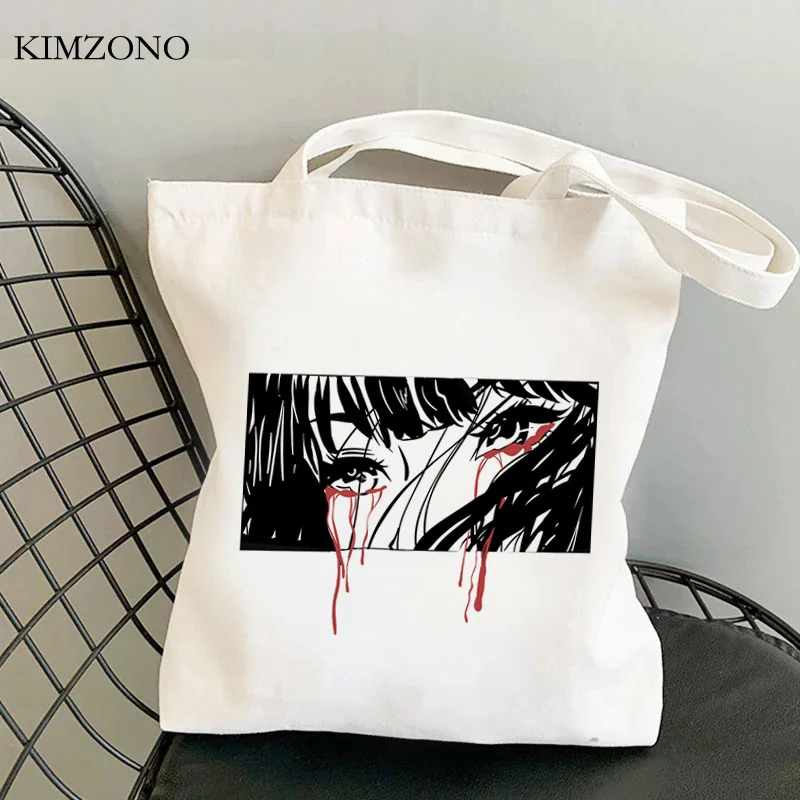 

Джутовая сумка для покупок Junji Ito, сумка для продуктов, Холщовая Сумка, сумки, экологические сумки, сетчатые сумки-тоуты, холщовые сумки