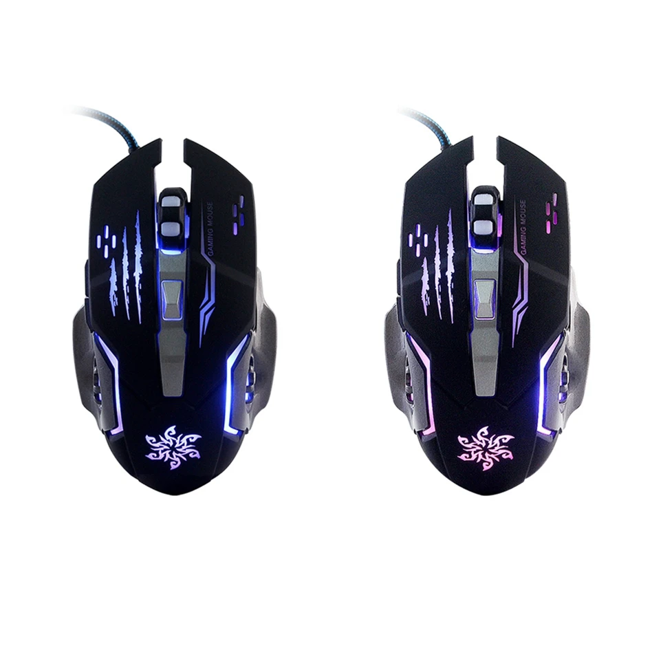ONIKUMA K19 3,5 мм разъем стерео игровая гарнитура игровые наушники лучшие бас наушники с микрофоном RGB светодиодный свет и игровая мышь Мыши