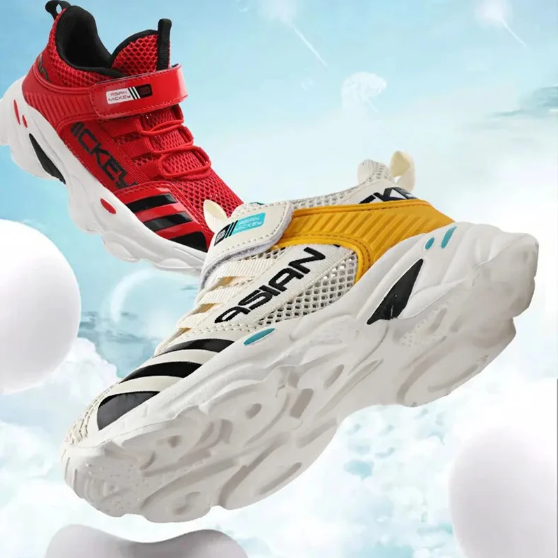 

Showsky--Summer New Single Mesh Children'S Shoes Are Breathable, Comfortable, Non-Slip, Wear-Resistant And Lightweight
