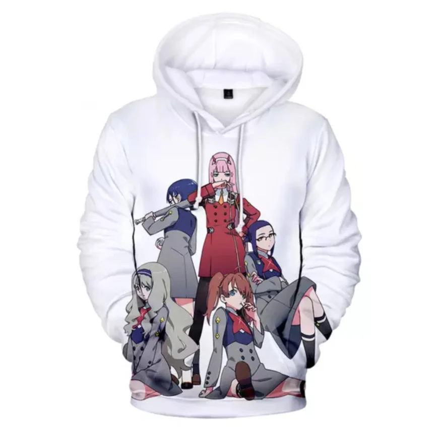 

3D Fashion Hoodies Anime DARLING in the FRANXX Printed Pullover / Hoodie Sweatshirt Men/women Unisex Casual Top