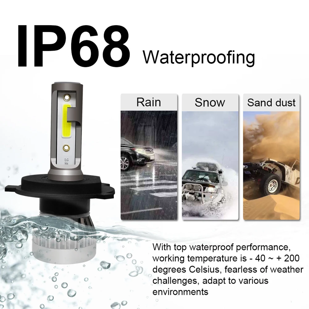 2 шт. фары для грузовиков, автомобильная лампочка для фар, запчасти, супер яркий автомобильный мини универсальный светодиодный преобразователь Led COB, экономия энергии.