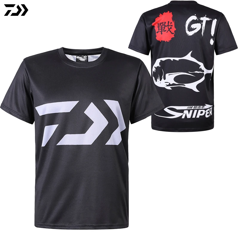 

Shirt Men Fishing Clothing Summer Short Sleeve Deep Sea Sunscreen Breathable DAWA Clothes Anti-UV Ultrathin Fishing Shirts DAIWA