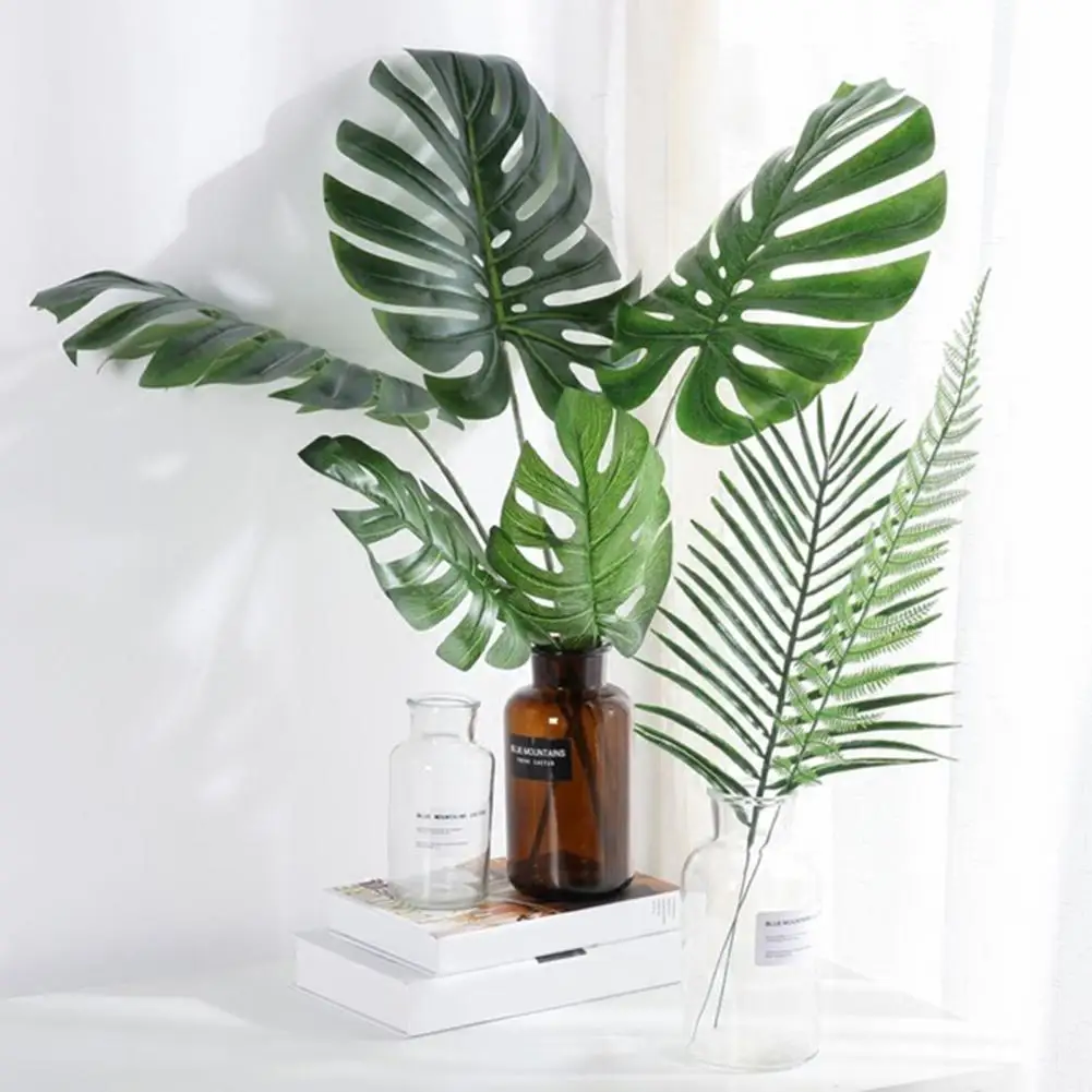 

New Big Size Fake Monstera Leaf Plant Home Office Decoration Photo Prop Home Garden Decoration Accessy Photography Decors