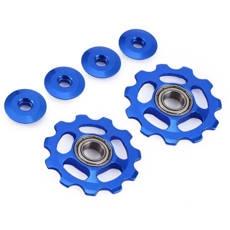 

11 T aluminum alloy mountain bike bicycle rear derailleur belt road bike guide wheel tensioner parts riding accessories bearing
