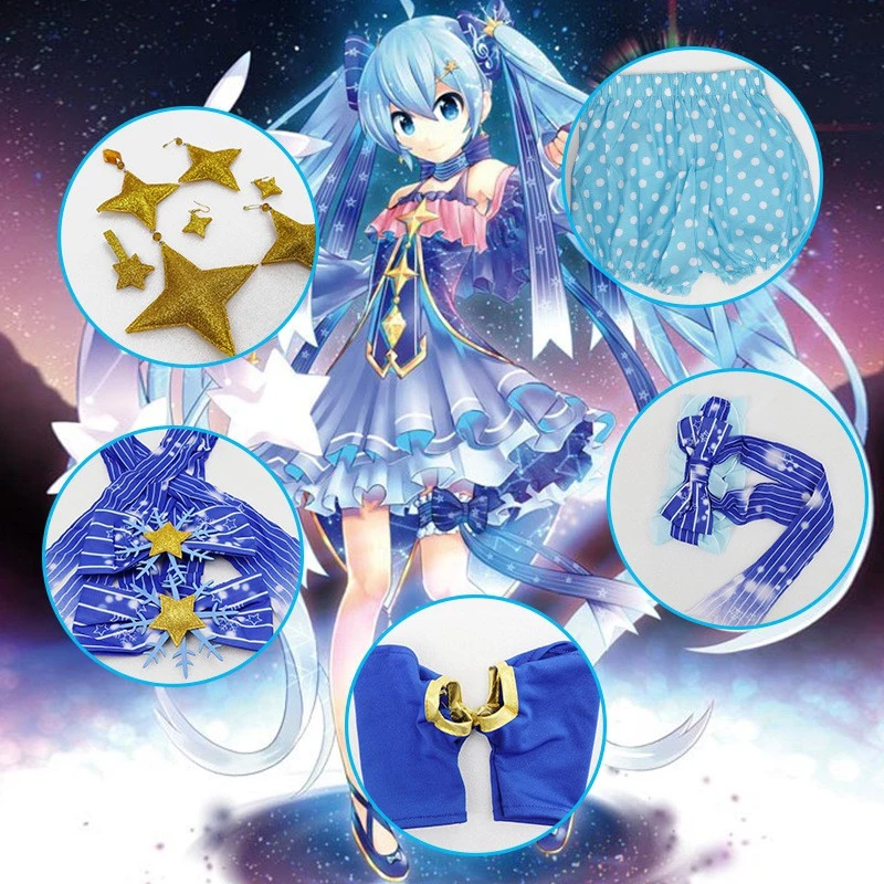 Костюм для косплея Мику виртуальной певицы косплей Вокалоид парик платье