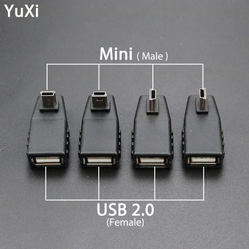YuXi 90 градусов Новый USB 3. 0 Type A гнездо к мини 5 Pin B OTG адаптер конвертер соединитель