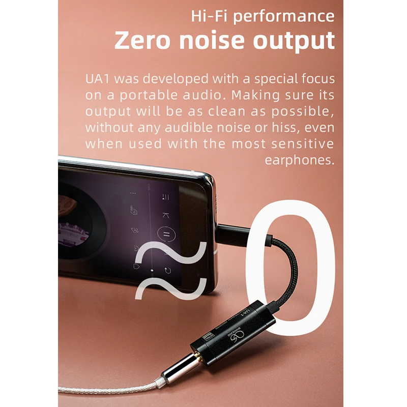 SHANLING UA1 Adapter ESS ES9218P Hi-Fi Chip DSD 256 Hi-Res 32bit/384Khz USB-C DAC/AMP With High-Purity Copper Cable | Электроника