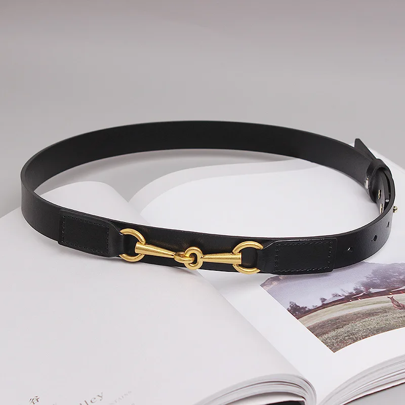 

New Designer Belt Ladies Real Cowhide Belt Waist Fashion Suit Denim Trousers Dress Leather Belt