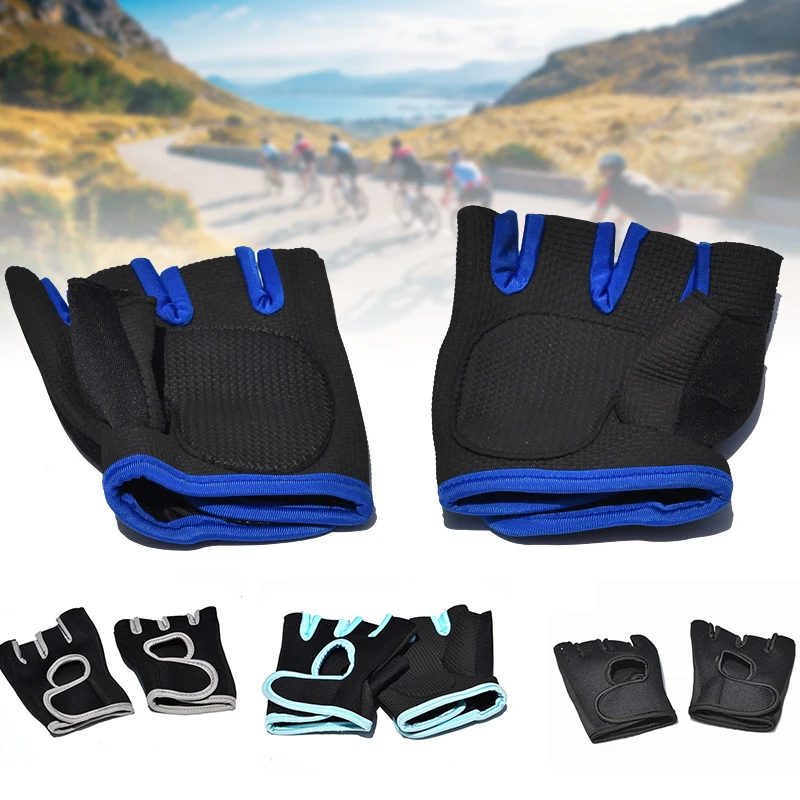 

Hot Non-slip Half Finger Gloves Weightlifting Gloves Fitness Short Open Finger Glove for Riding Sports Summer