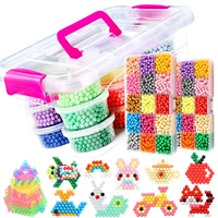 1 set creative multicolor magic diy puzzle beads kit tools 3d handmade magic crystal water spray beads sets for kids designer