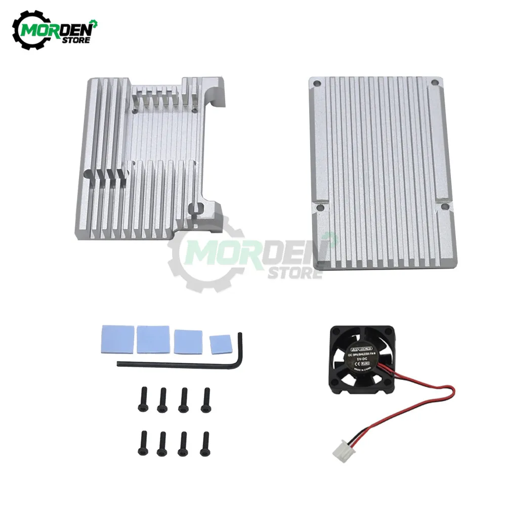 Корпус Корпуса для Raspberry Pi 4 Model B/B + CNC из алюминиевого сплава корпус с охлаждающим