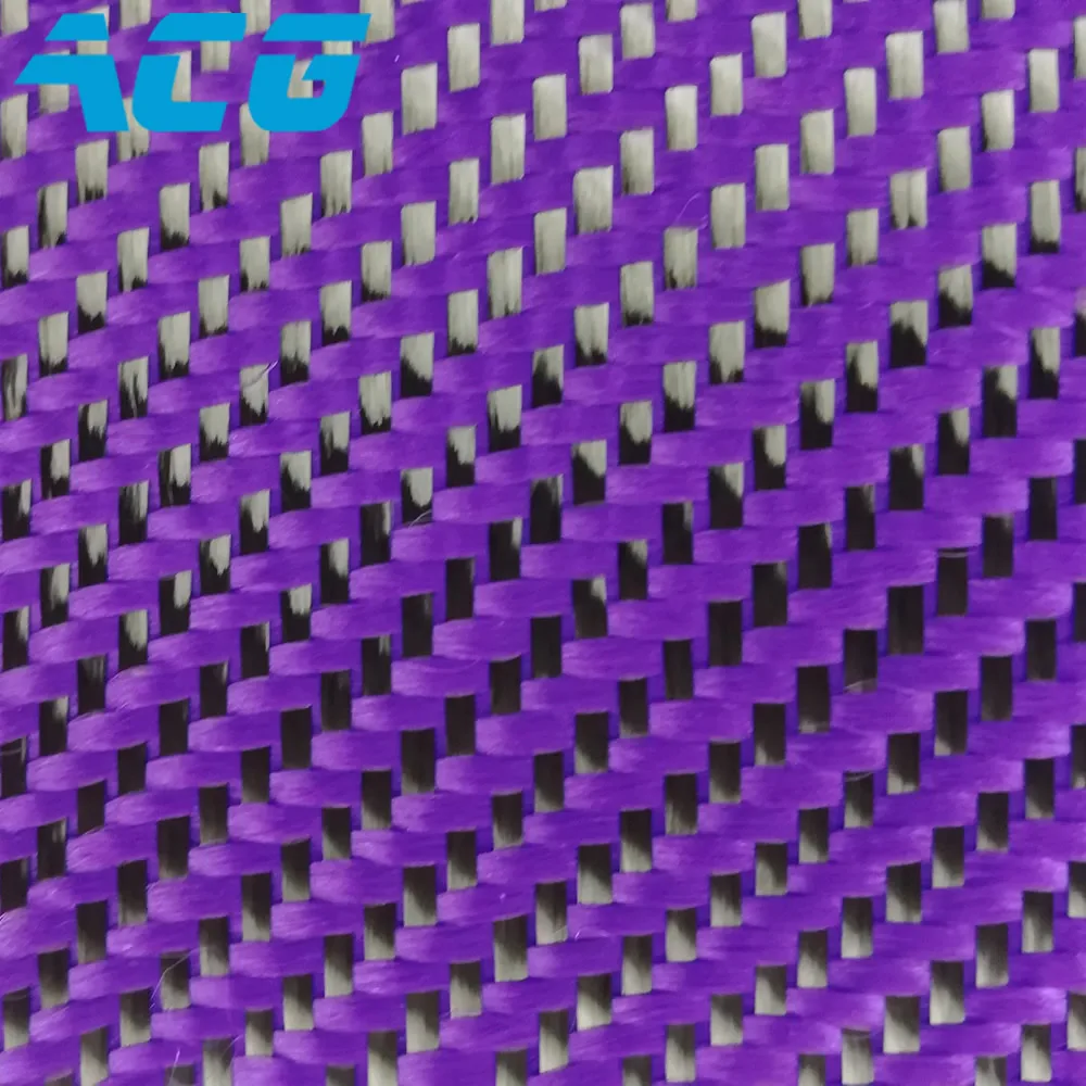 purple twill 10 м/лот кевлар углеродного волокна гибридные ткани - Цвет: purple twill