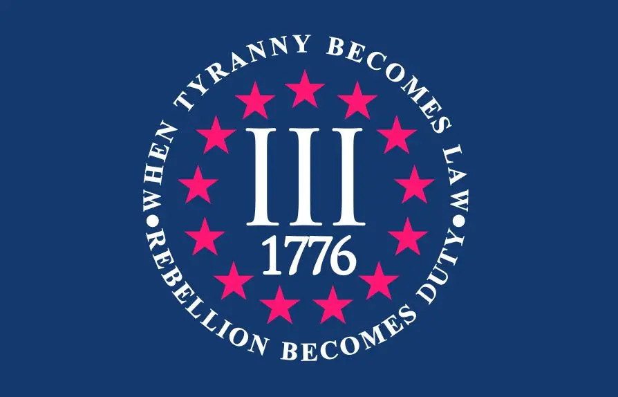 

90X150cm when tyranny becomes law rebellion becomes duty flag