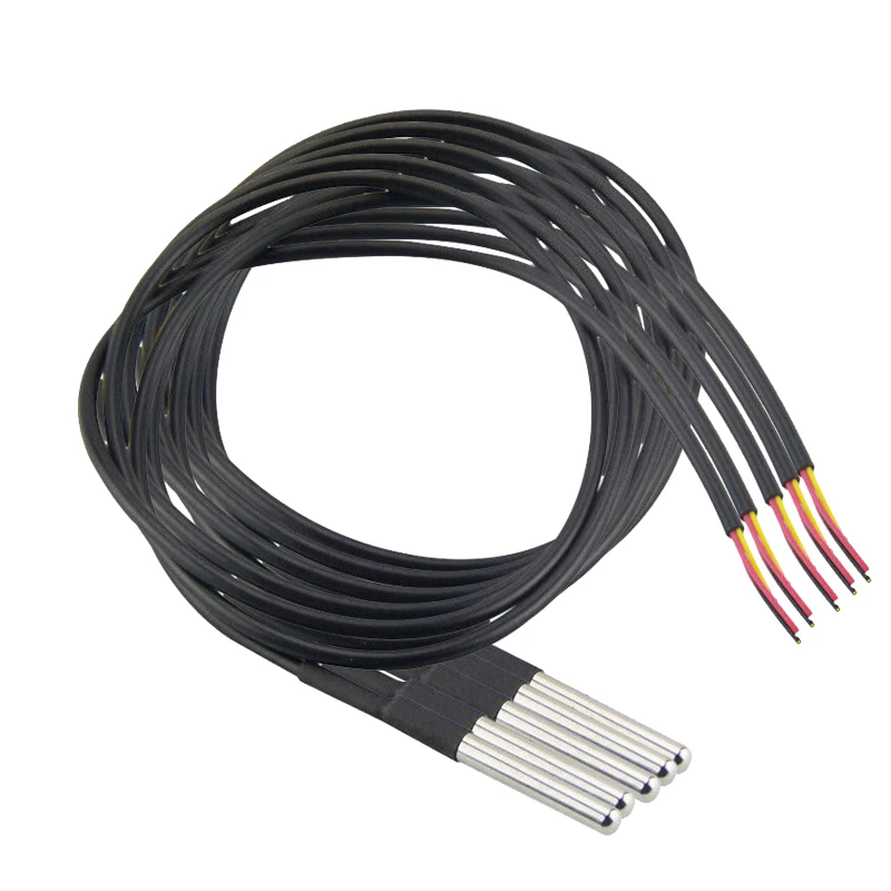 

10pcs Temperature Sensor Waterproof Water Temperature Thermometer Probe DS18B20 GK99