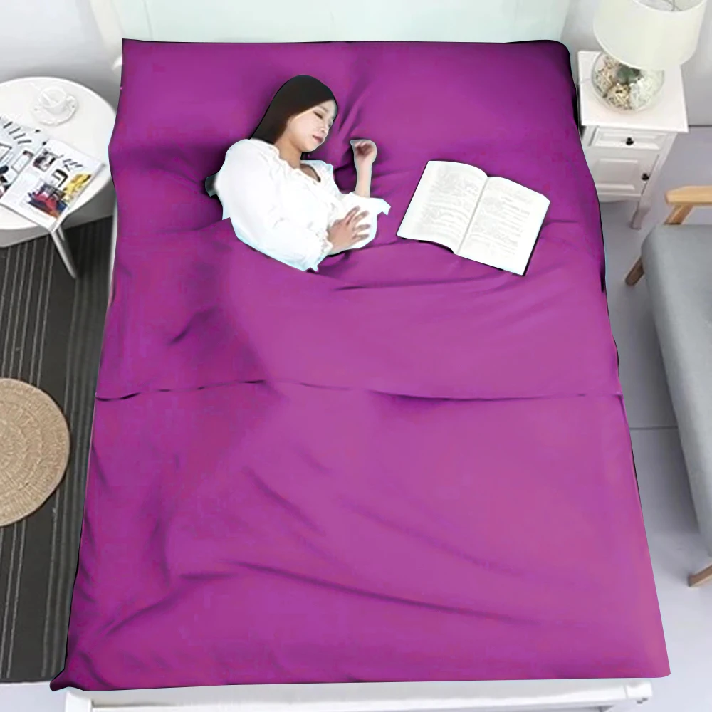 160x210cm-Purple Vertvie Сверхлегкий дизайнерский спальный мешок для путешествий, портативный складной походный двойной спальный мешок 75x210/160x210 см - Цвет: 160x210cm-Purple