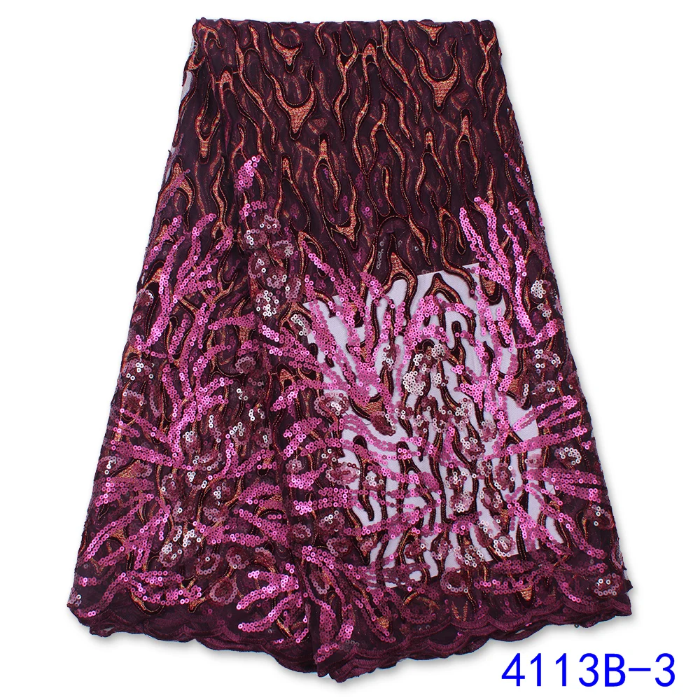 Французская африканская вышивальная сетчатая кружевная ткань NIAI 2020