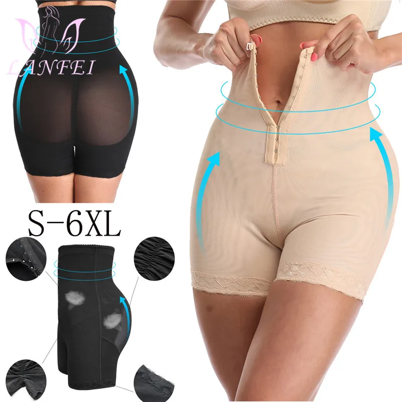 

LANFEI Womens High Waist Panties Firm Tummy Control Butt Lifter Belly Shaper Shorts Thigh Slim Girdle Hook Shapewear Plus Size