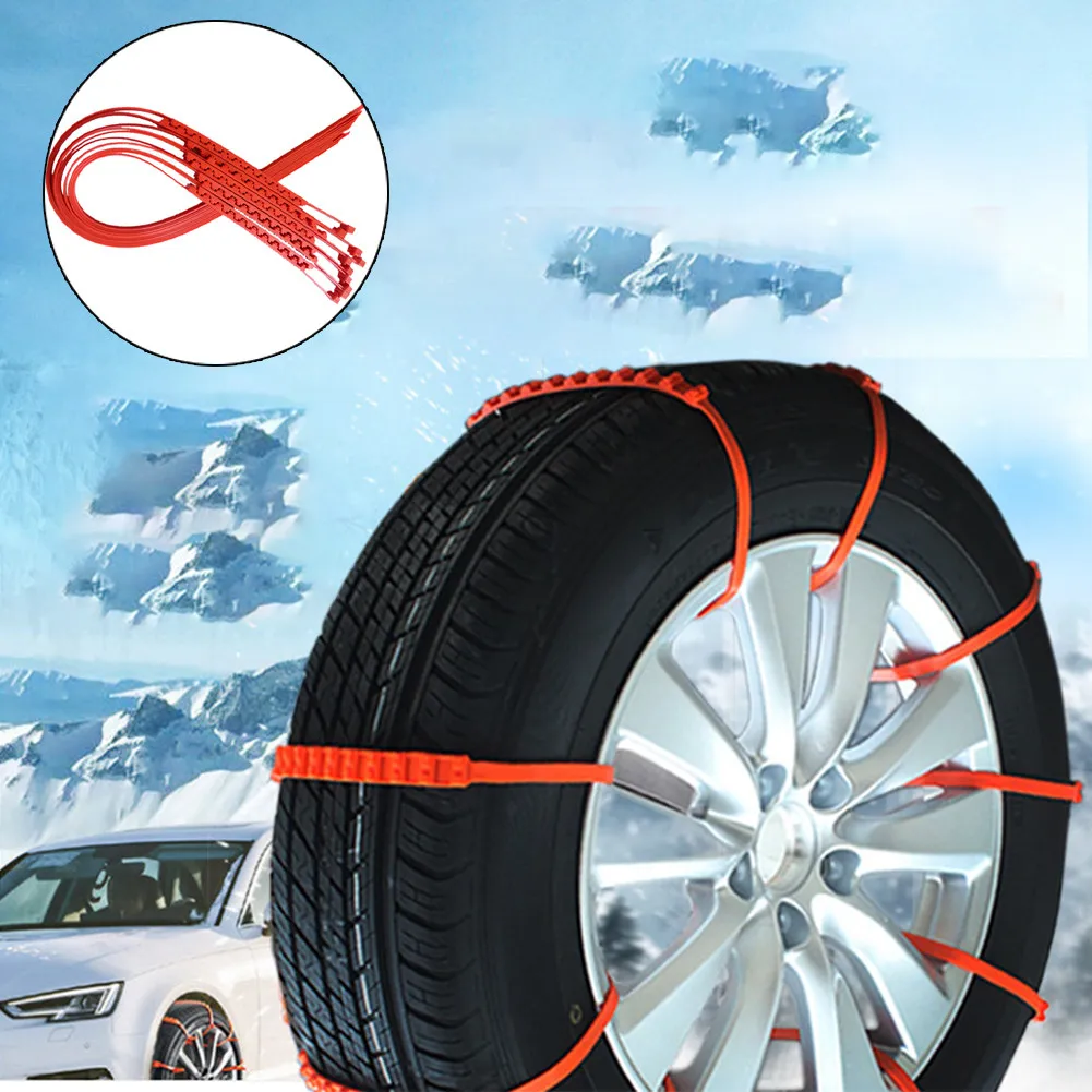 10 шт. универсальные автомобильные цепи для снега внедорожников SUV Толстая зимняя