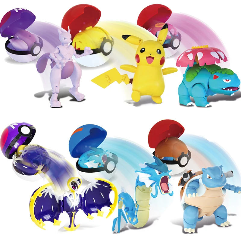 

Pokemon Box Pocket Monster Pokeball деформация Pikachu Venusaur Charizard Greninja Lucario фигурка куклы Игрушки для маленьких мальчиков
