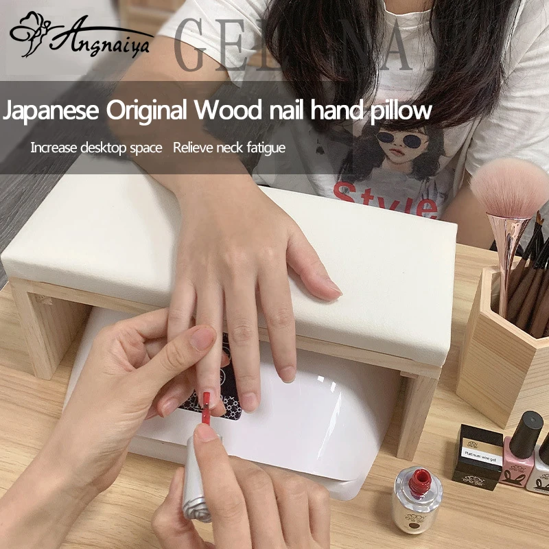 ANGNYA из искусственной кожи Оригинал деревянное для маникюра подушка рук