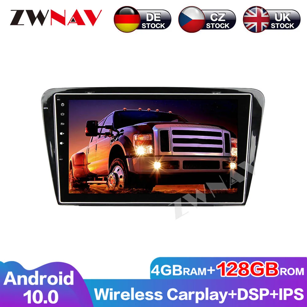 

Автомагнитола с сенсорным экраном 128G Android 10 DSP аудио навигация GPS для Skoda Octavia 2014-2015 мультимедийный Головной блок автомобильный DVD-плеер