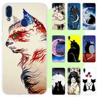 cat art sweet kiss soft silicone case for honor 50 30 20 10 9 lite pro 30s 10i 8a x8 9a cover